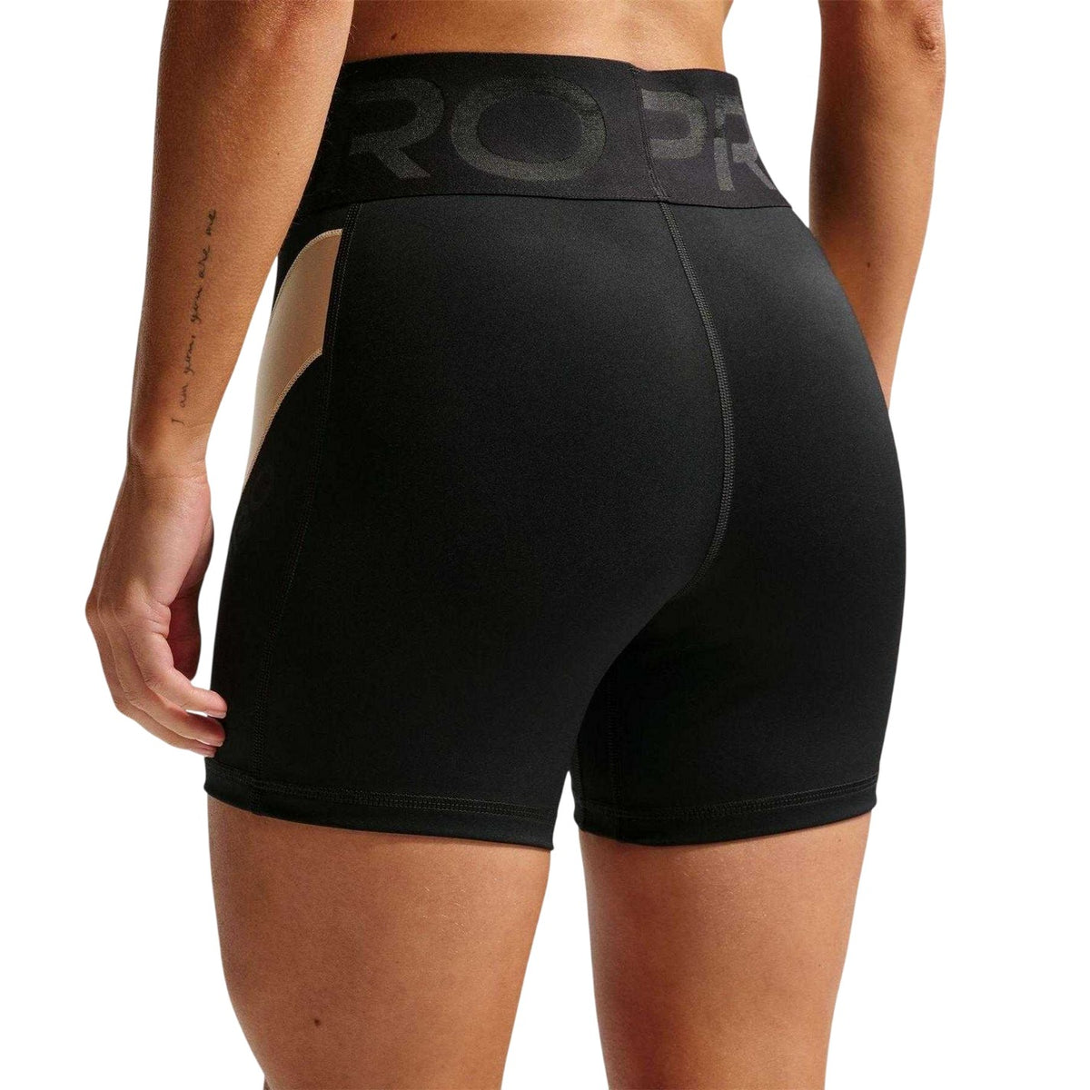 Black - Back - Nike Womens-Ladies Performance Colour Block Shorts
