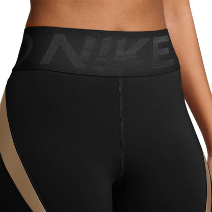 Black - Side - Nike Womens-Ladies Performance Colour Block Shorts