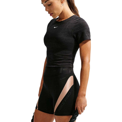 Black - Lifestyle - Nike Womens-Ladies Performance Colour Block Shorts