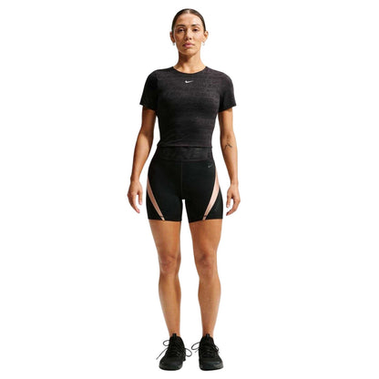 Black - Pack Shot - Nike Womens-Ladies Performance Colour Block Shorts