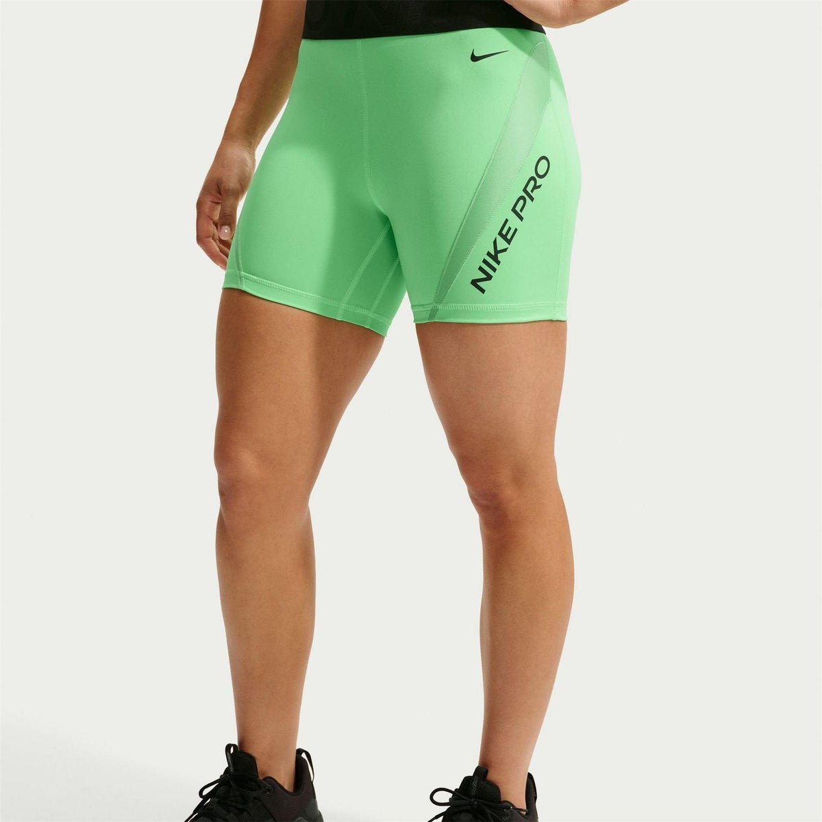 Green - Front - Nike Womens-Ladies Performance Colour Block Shorts