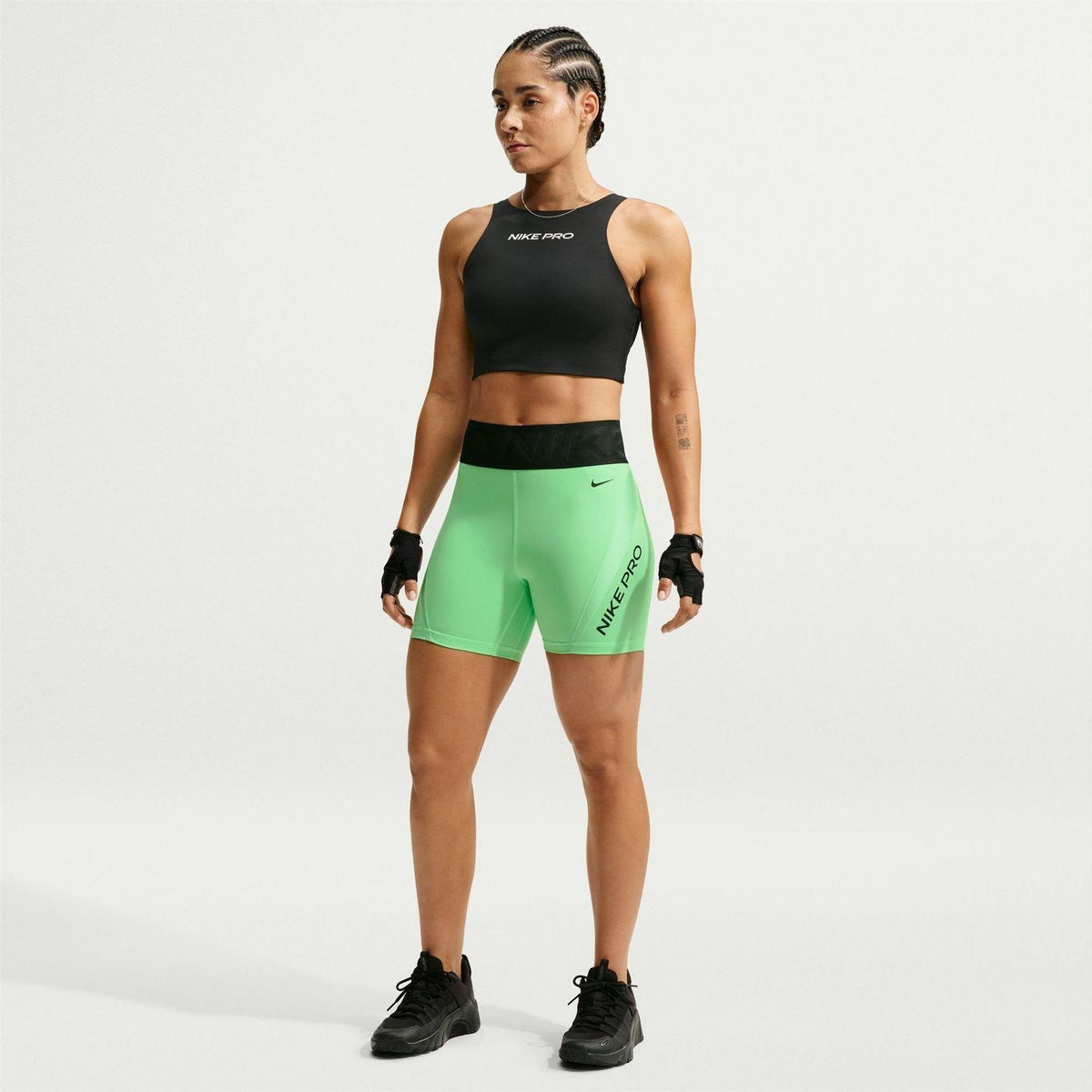 Green - Lifestyle - Nike Womens-Ladies Performance Colour Block Shorts