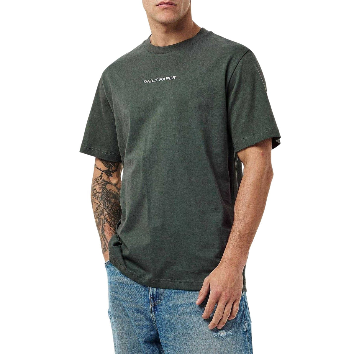 Green - Lifestyle - Daily Paper Mens Crew Neck Regular Short-Sleeved T-Shirt