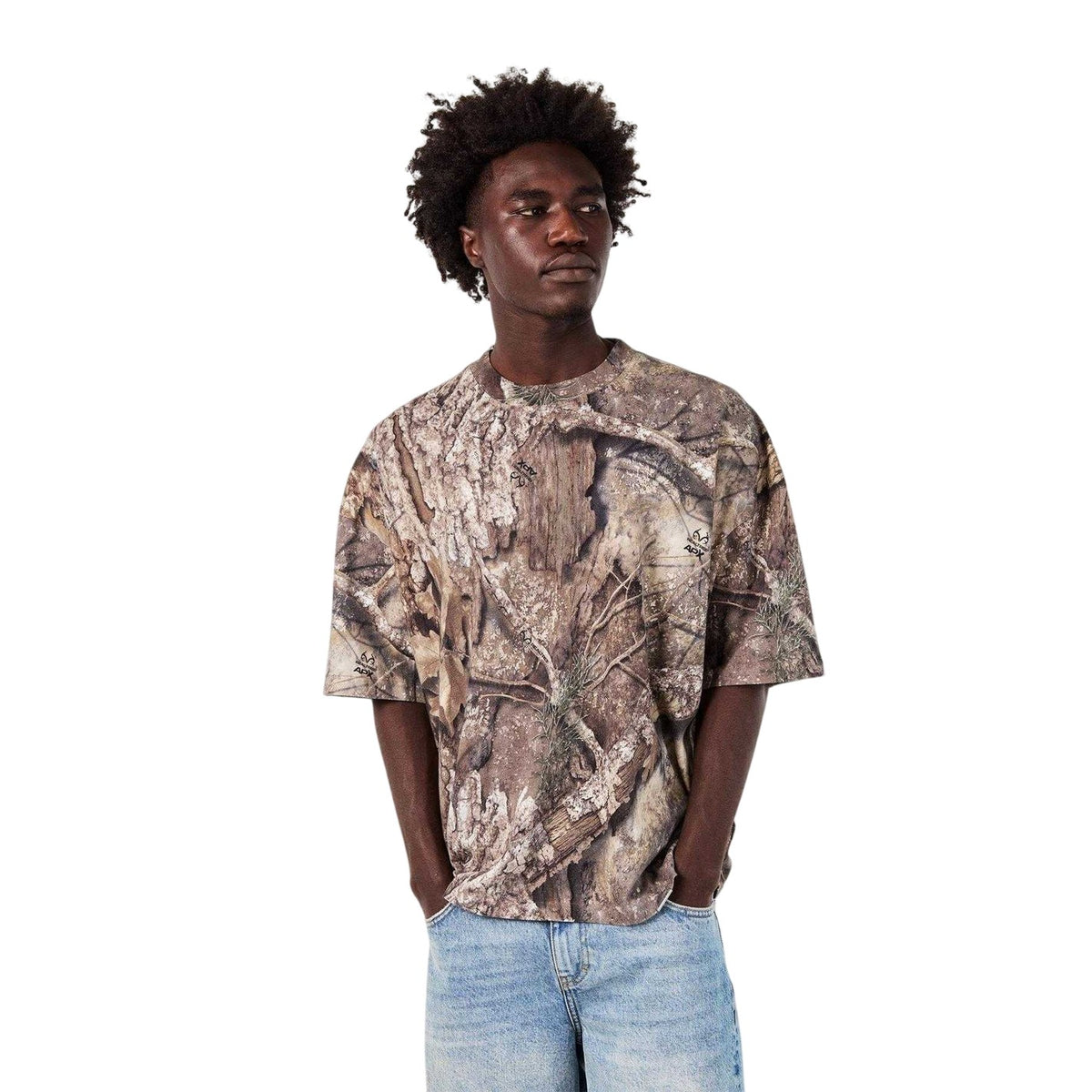 Green Camo - Lifestyle - Represent Mens Camo Oversized T-Shirt