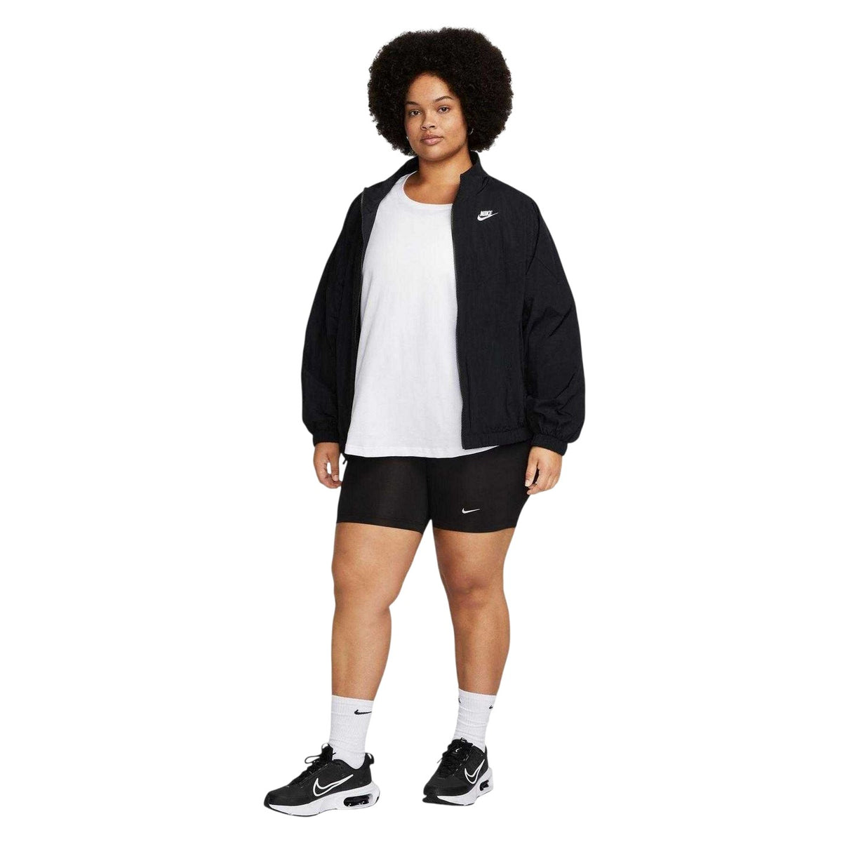 White-Black - Pack Shot - Nike Womens-Ladies NSW Club T-Shirt