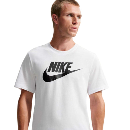 White - Side - Nike Mens Sportswear Club Logo T-Shirt