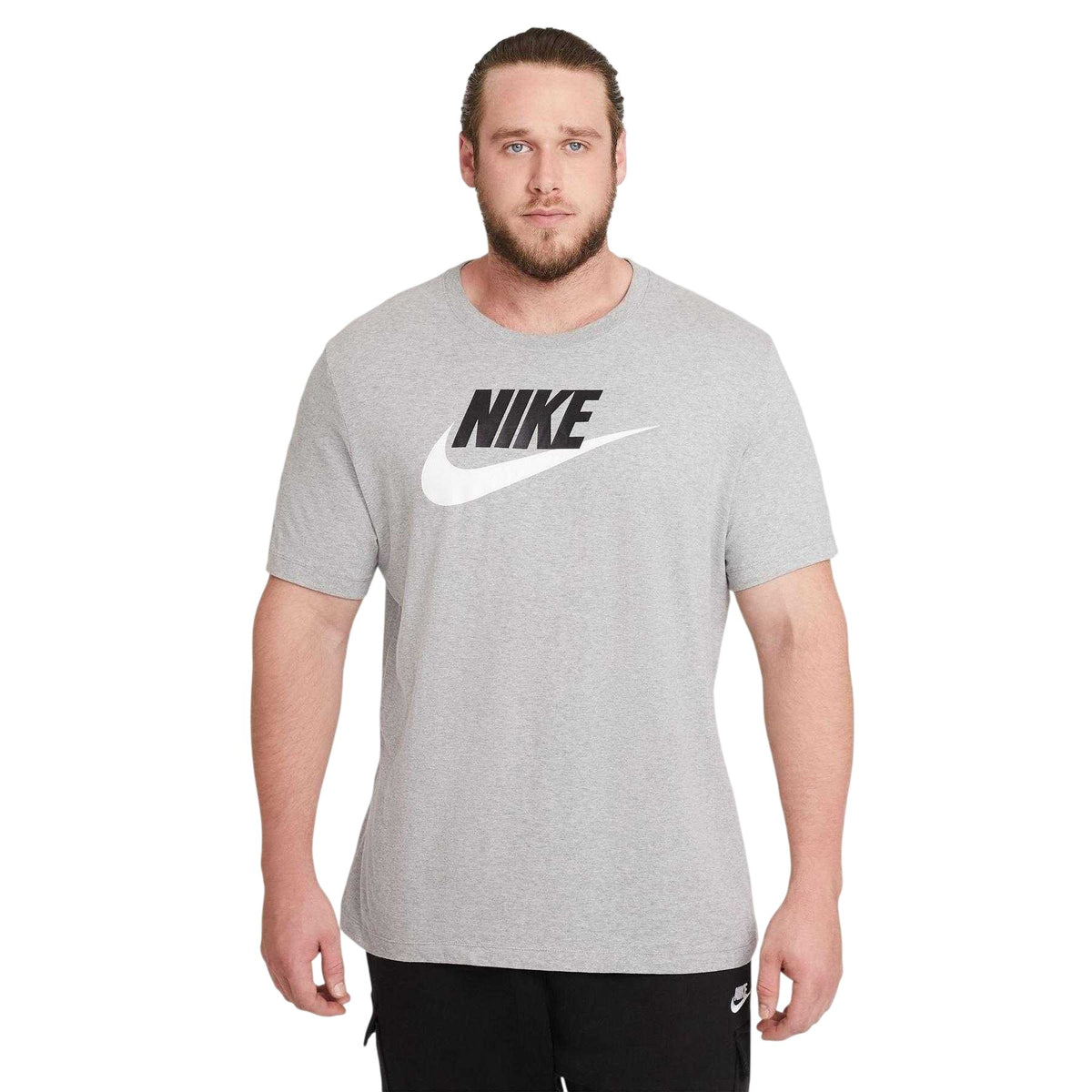 Dark Grey - Front - Nike Mens Sportswear Club Logo T-Shirt