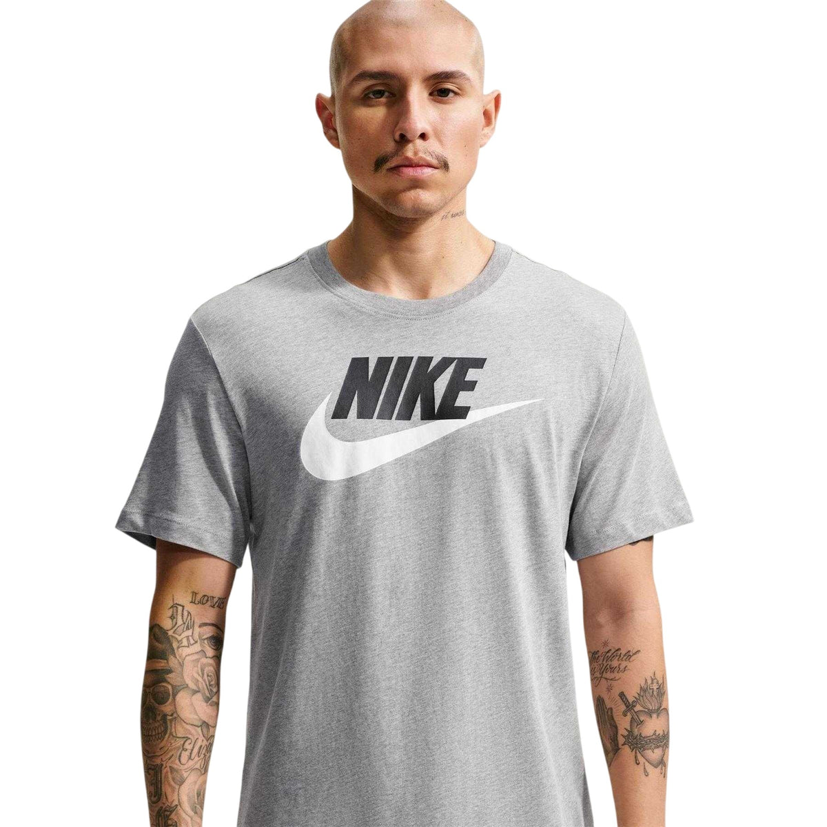 Dark Grey - Side - Nike Mens Sportswear Club Logo T-Shirt