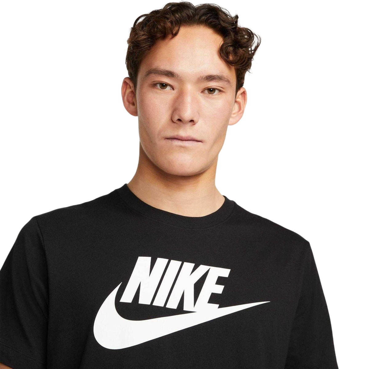 Black - Side - Nike Mens Sportswear Club Logo T-Shirt
