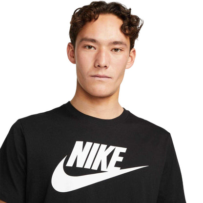 Black - Side - Nike Mens Sportswear Club Logo T-Shirt