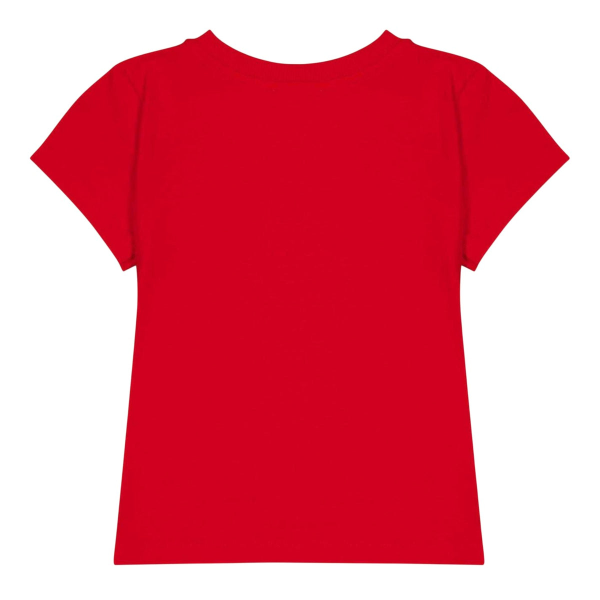 Poppy Red - Back - Moschino Childrens-Kids Teddy Bear Soft Regular T-Shirt