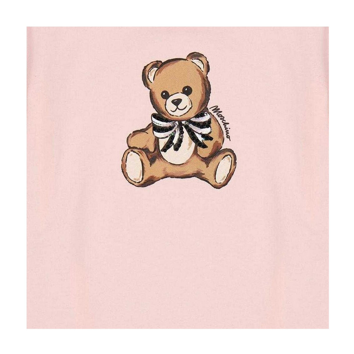 Rose - Side - Moschino Childrens-Kids Teddy Bear Soft Regular T-Shirt