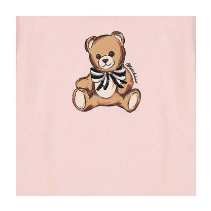 Rose - Side - Moschino Childrens-Kids Teddy Bear Soft Regular T-Shirt