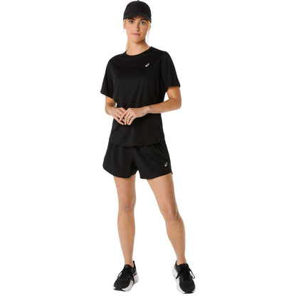Black - Pack Shot - Asics Womens-Ladies Core Running Shorts
