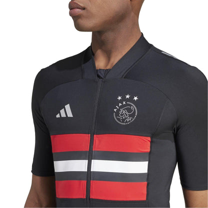Black - Side - Adidas Mens Ajax Slim Cycling Jersey