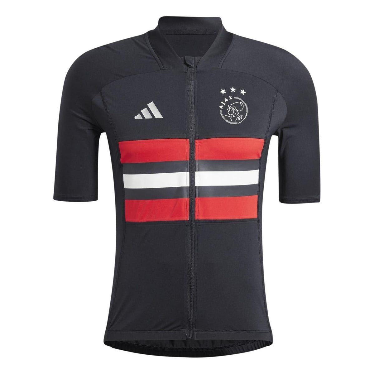 Black - Front - Adidas Mens Ajax Slim Cycling Jersey