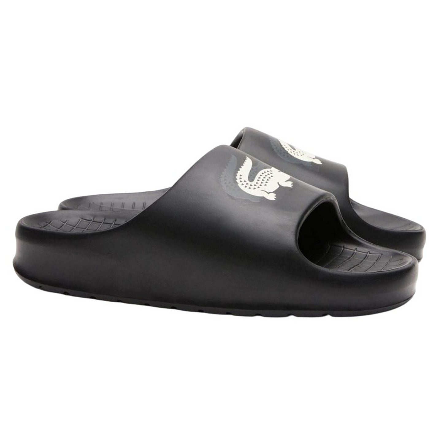 Black-White - Front - Lacoste Mens Serve 2.0 Sliders