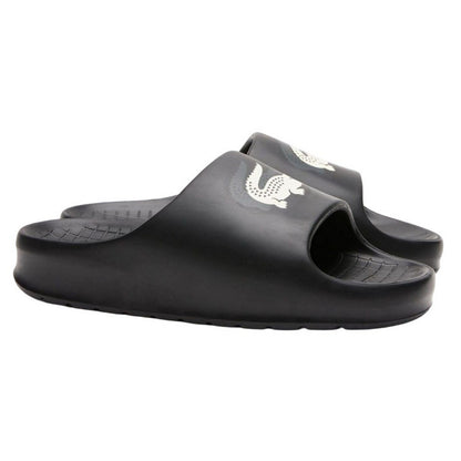 Black-White - Front - Lacoste Mens Serve 2.0 Sliders