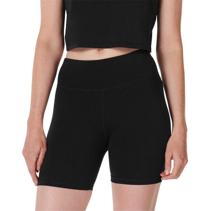 Black - Pack Shot - Sweaty Betty Womens-Ladies Power 6 High Waist Cycling Shorts