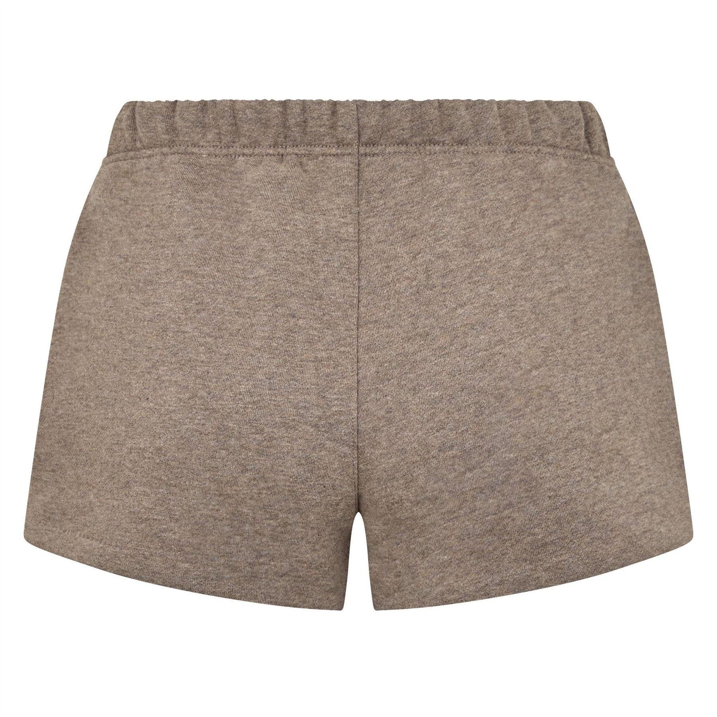 Brown - Back - Fear Of God Essentials Womens-Ladies Fleece Logo Printed Running Shorts