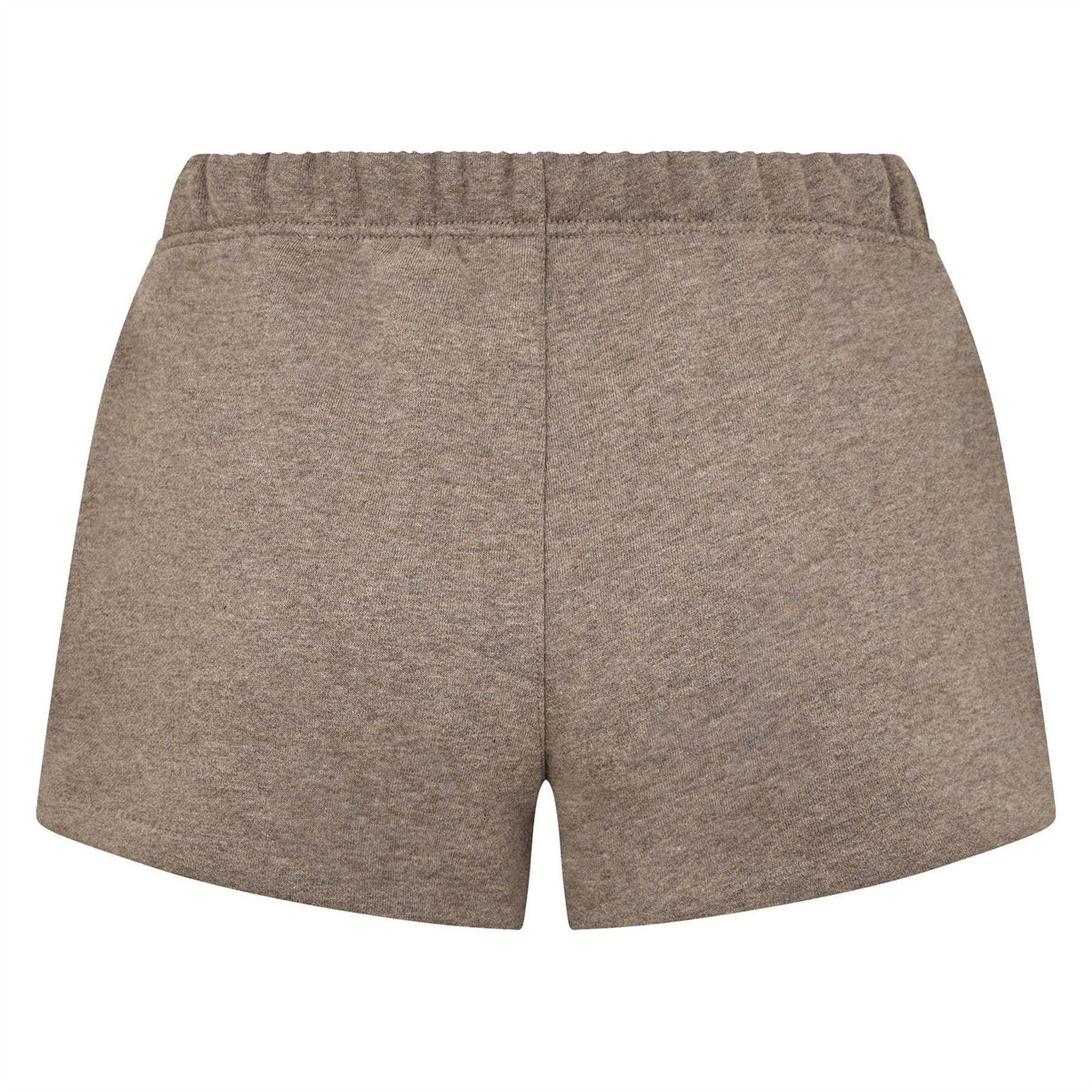 Brown - Back - Fear Of God Essentials Womens-Ladies Fleece Logo Printed Running Shorts
