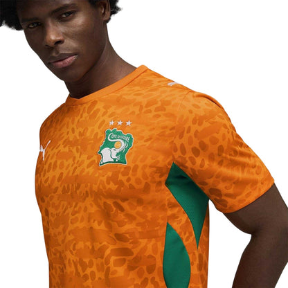 Orange-Green - Side - Puma Mens Fifa World Cup 2026 Ivory Coast FC Home Shirt
