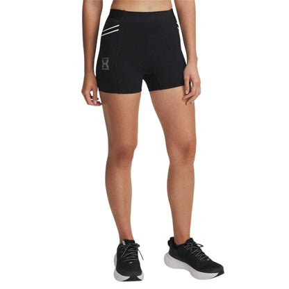 Black - Front - Under Armour Womens-Ladies 96 Running Shorts