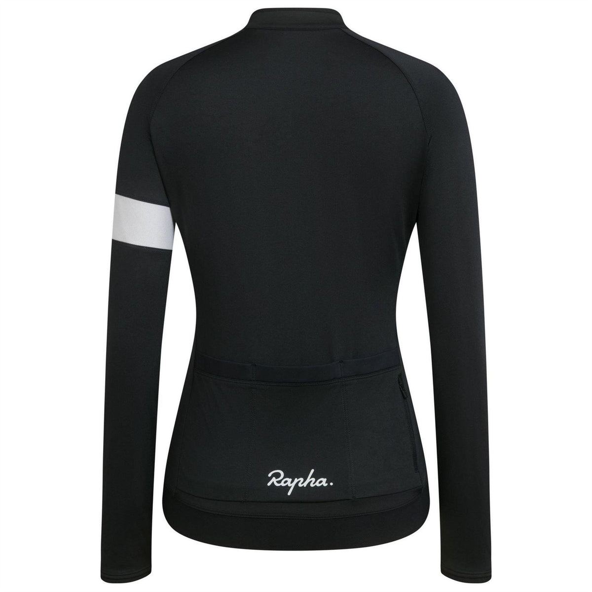 Black - Back - Rapha Womens-Ladies Core Long-Sleeved Cycling Jersey
