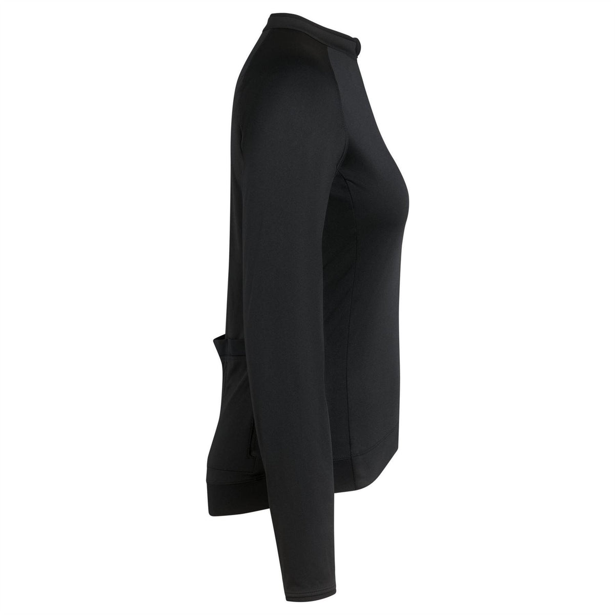 Black - Side - Rapha Womens-Ladies Core Long-Sleeved Cycling Jersey
