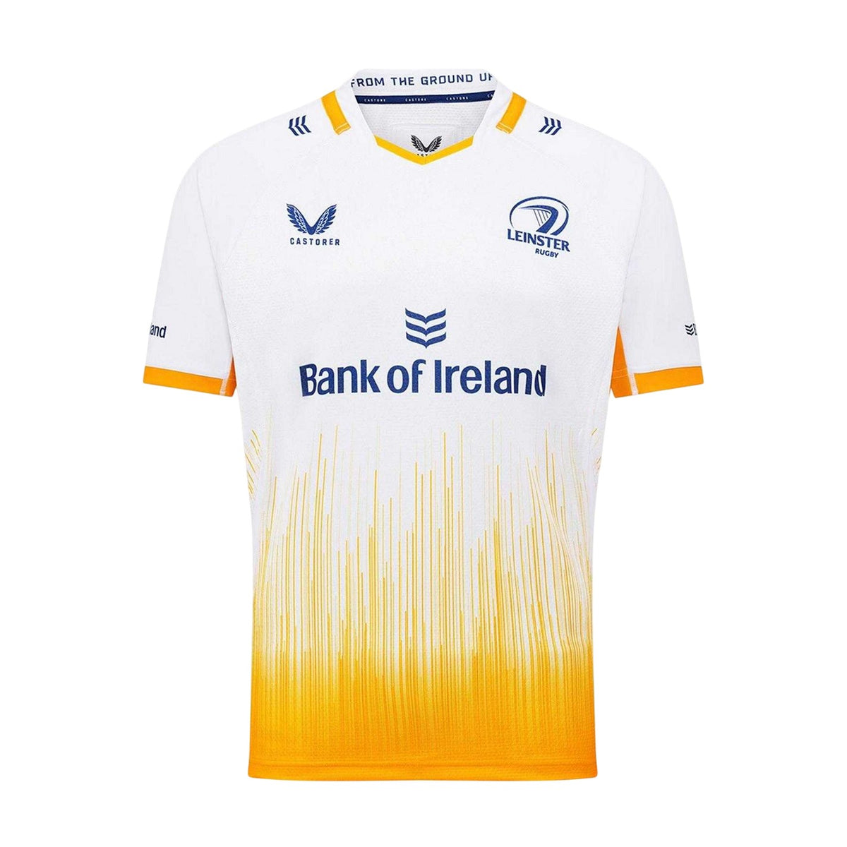 Yellow-White - Front - Castore Childrens-Kids 2026 Leinster Rugby Away Jersey