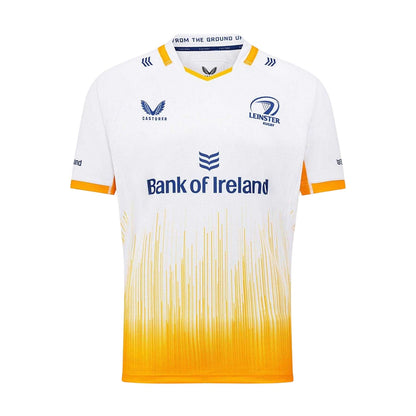 Yellow-White - Front - Castore Childrens-Kids 2026 Leinster Rugby Away Jersey