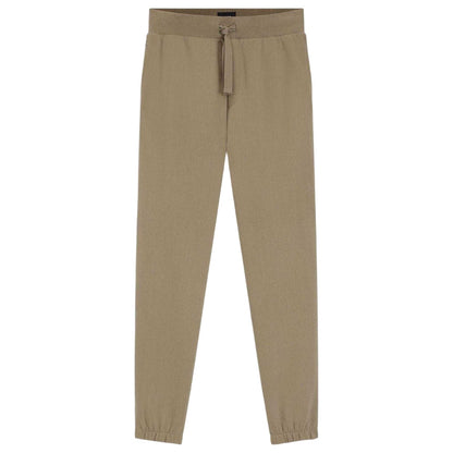 Brown - Front - Boss Mens French Terry Embroidered Logo Tracksuit Bottoms