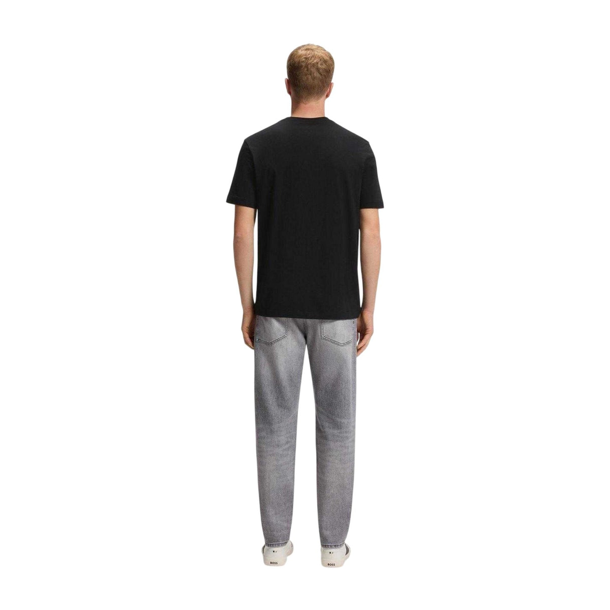 Black - Back - Boss Mens Graphic Print Regular T-Shirt