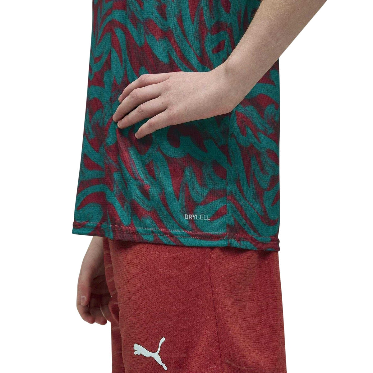 Red-Green - Side - Puma Childrens-Kids World Cup 2026 Portugal Football Shirt