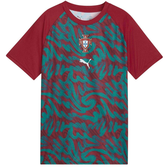 Red-Green - Front - Puma Childrens-Kids World Cup 2026 Portugal Football Shirt