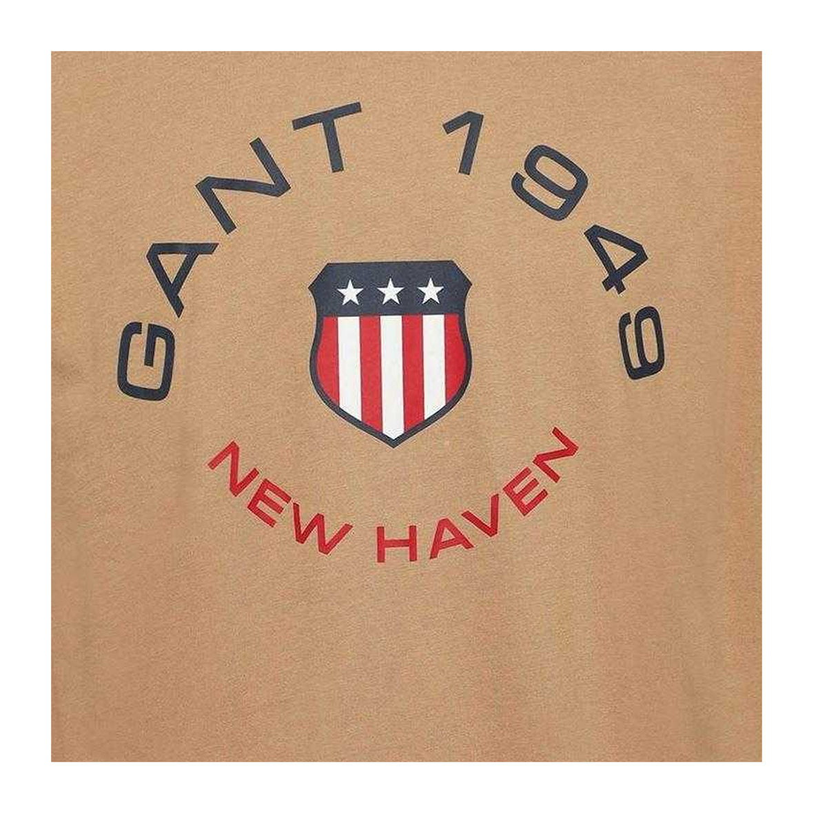 Caramel-Beige - Side - Gant Mens Short-Sleeved T-Shirt