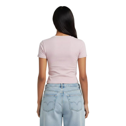 Lilac - Lifestyle - Guess Womens-Ladies Star Print Slim T-Shirt