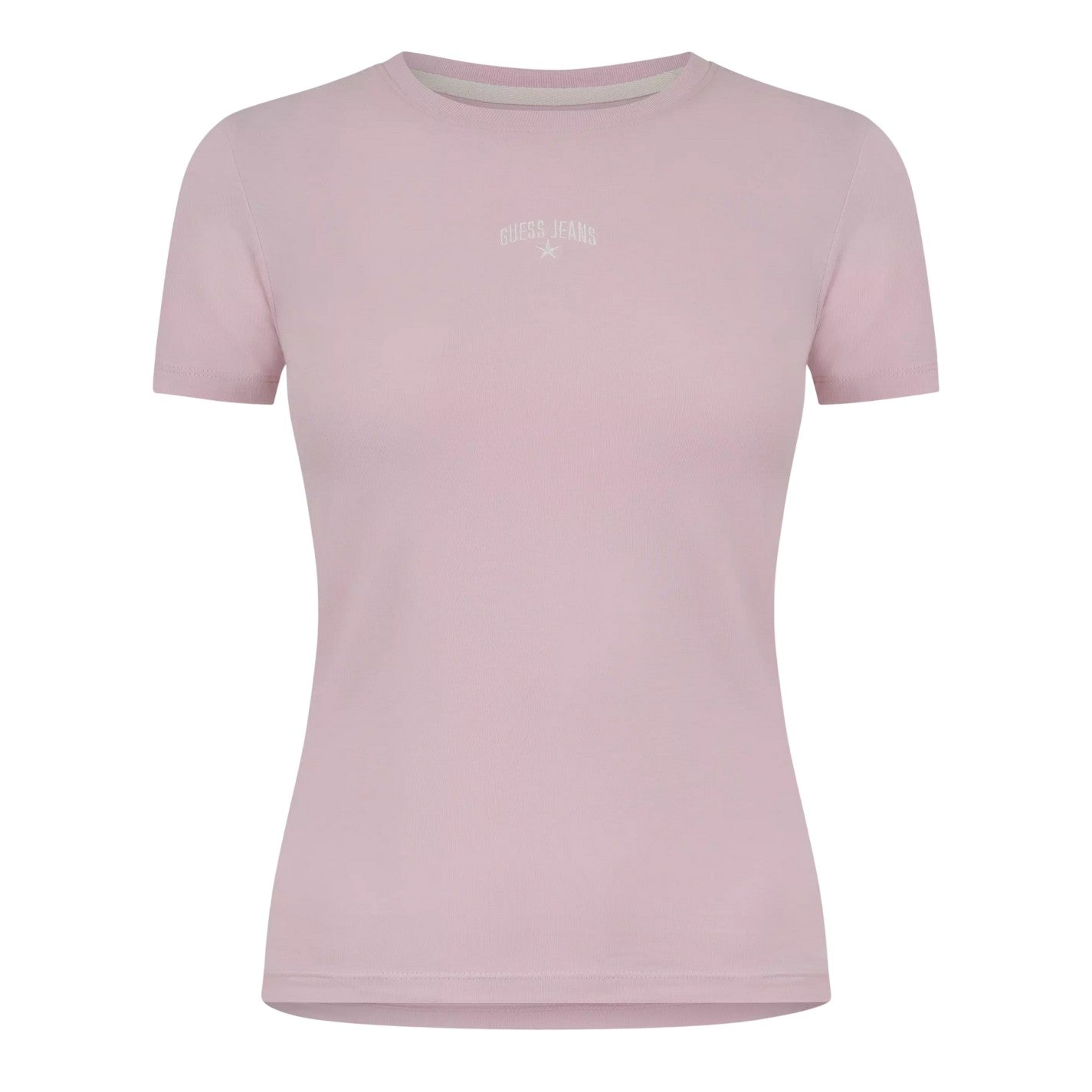 Lilac - Front - Guess Womens-Ladies Star Print Slim T-Shirt
