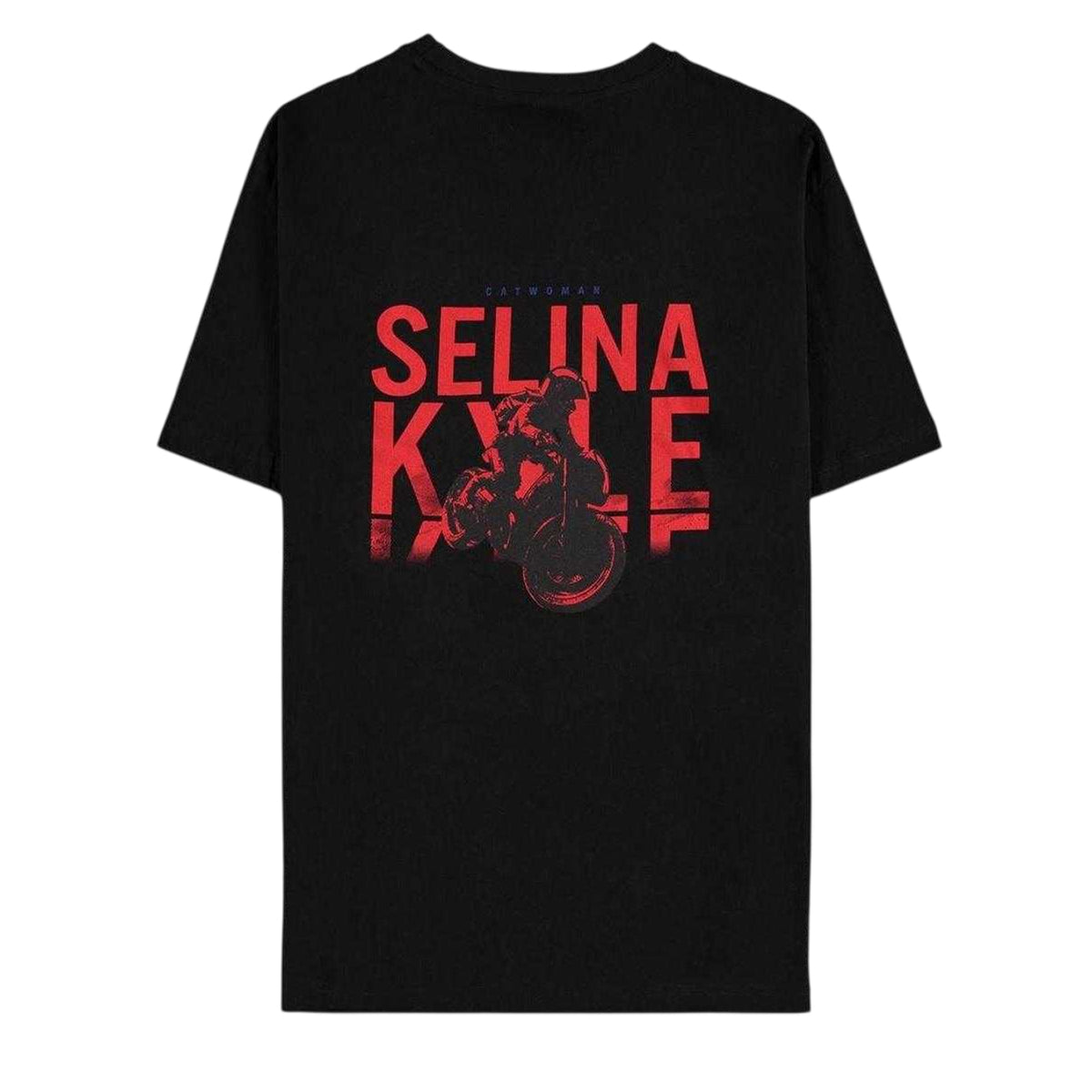 Black - Back - Batman Womens-Ladies Catwoman T-Shirt