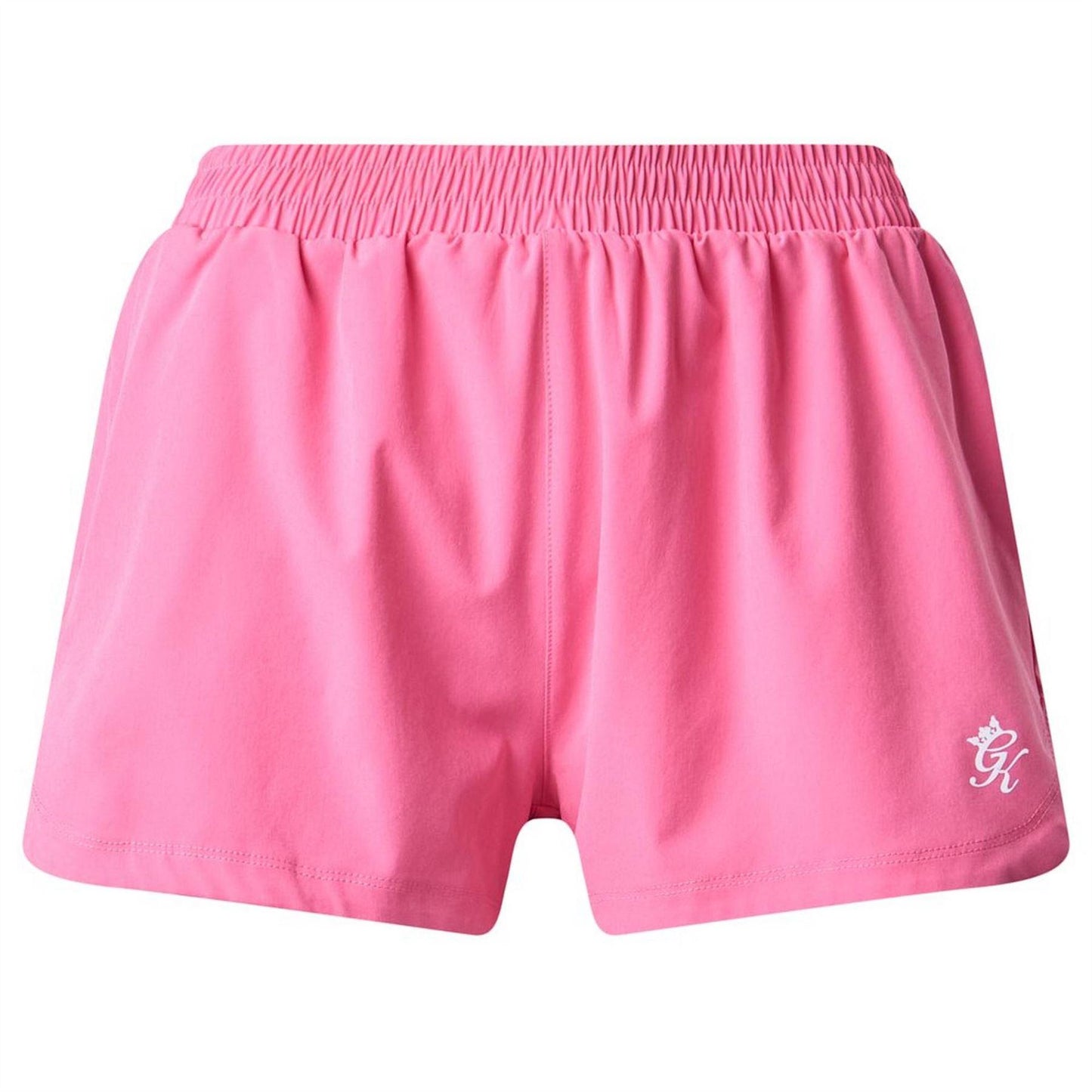 Carnation Pink - Front - Gym King Womens-Ladies 365 Non-Woven Running Shorts