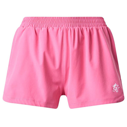 Carnation Pink - Front - Gym King Womens-Ladies 365 Non-Woven Running Shorts