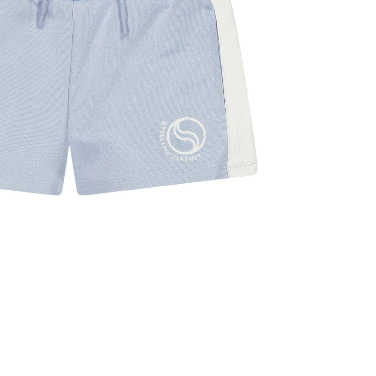 Light Blue - Side - Stella McCartney Childrens-Kids Logo Tapered Leg Shorts