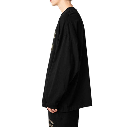 Black - Side - Fear Of God Essentials Mens Cotton Jersey Relaxed Fit T-Shirt