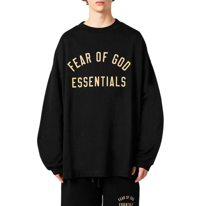 Black - Lifestyle - Fear Of God Essentials Mens Cotton Jersey Relaxed Fit T-Shirt