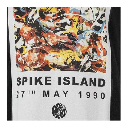 Black - Side - Pretty Green Mens Spike Island Graphic Print T-Shirt