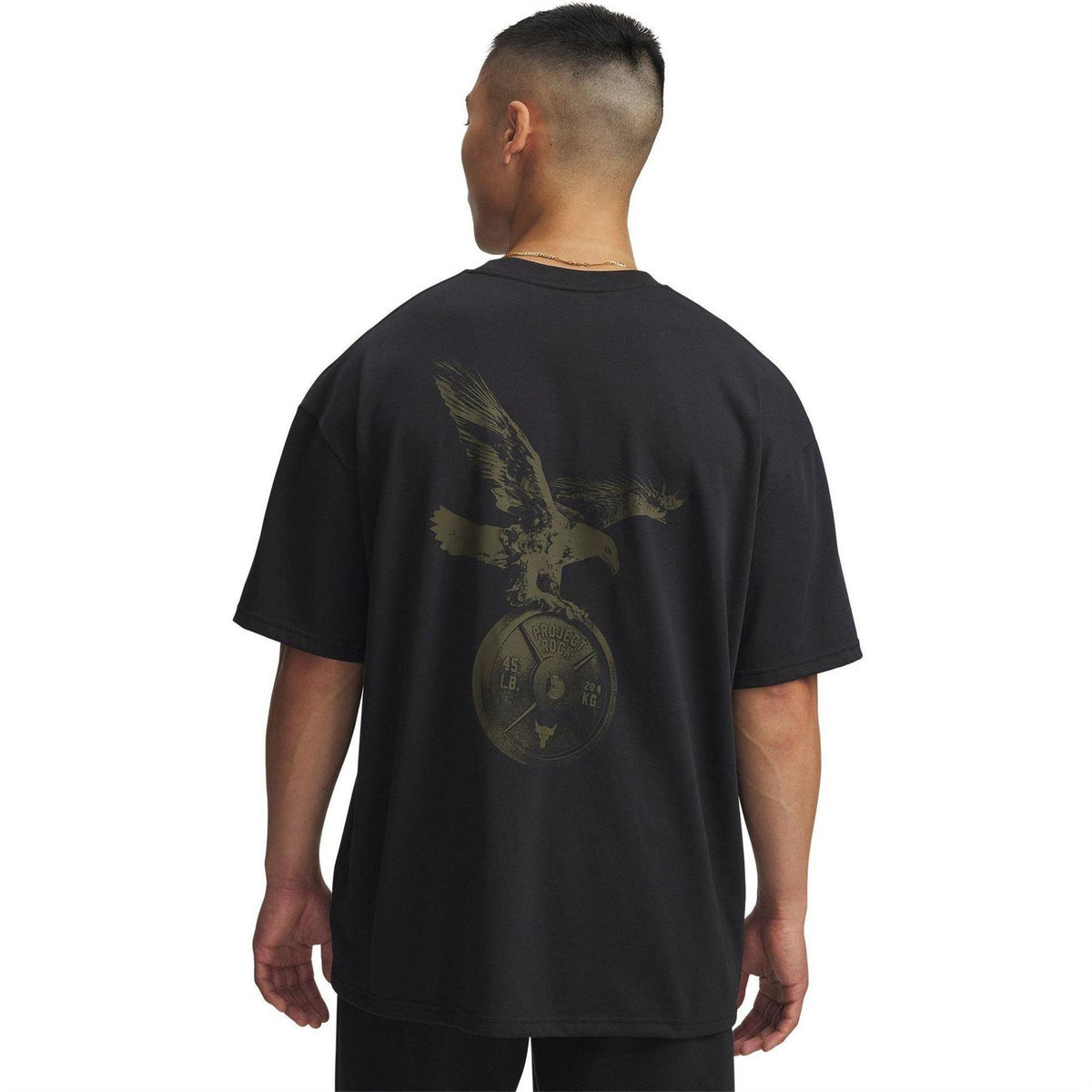 Black - Back - Under Armour Mens Project Rock Graphic Print T-Shirt