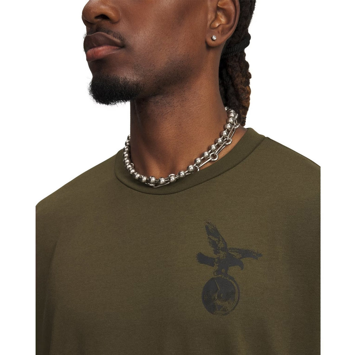 Green - Side - Under Armour Mens Project Rock Graphic Print T-Shirt