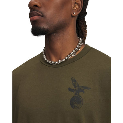 Green - Side - Under Armour Mens Project Rock Graphic Print T-Shirt