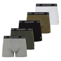 Green-Black-White-Grey - Front - Lyle & Scott Mens Core Boxer Shorts (Pack of 5)