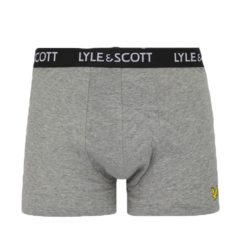 Green-Black-White-Grey - Back - Lyle & Scott Mens Core Boxer Shorts (Pack of 5)